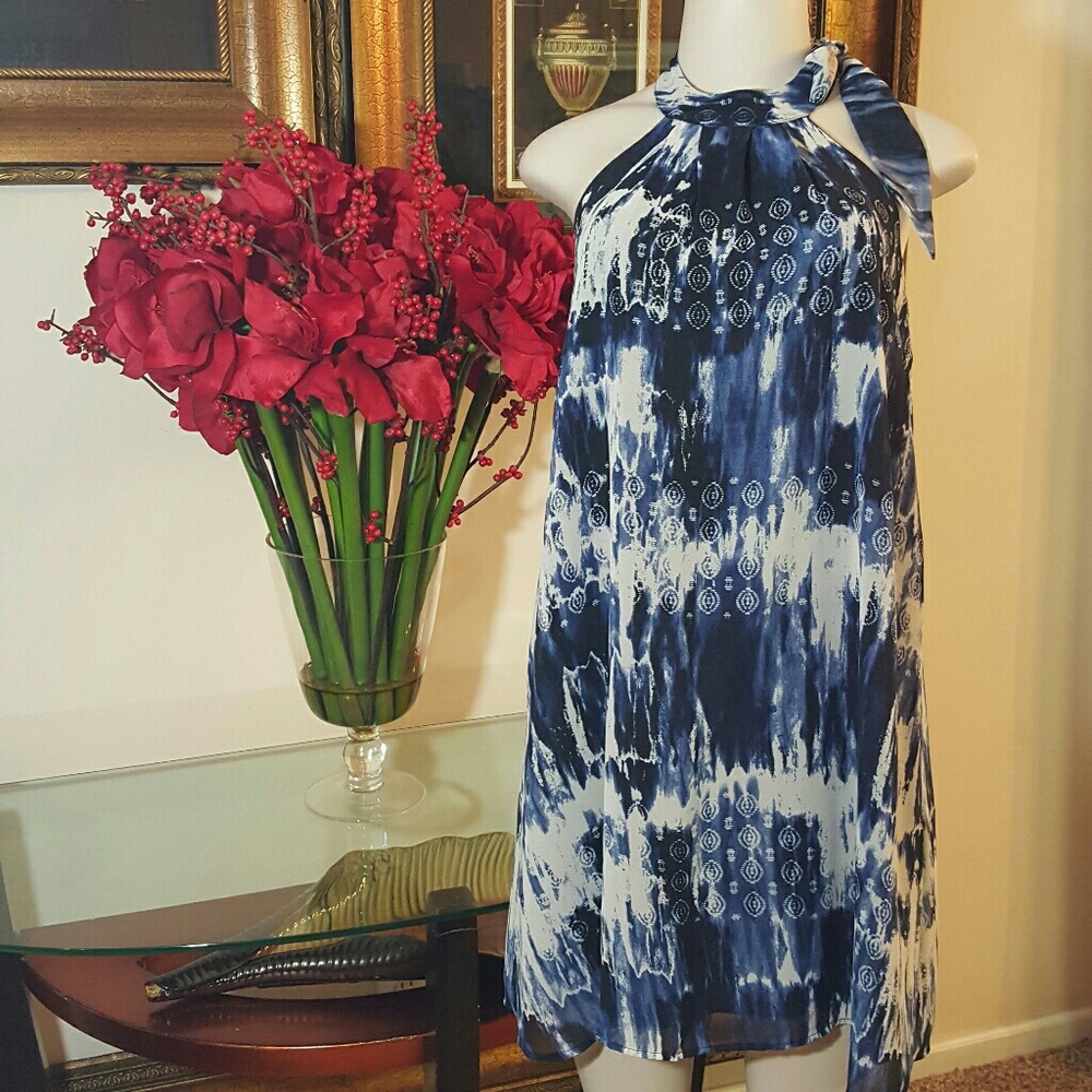 Japna Navy Blue & White Dress size XS